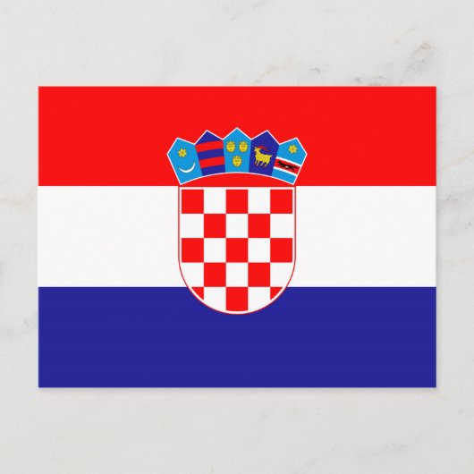 Carte Postale Drapeau national de Croatie Zastava Hrvatske (Devant)