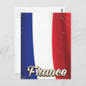 Carte Postale Drapeau national de France (Devant / Derrière)