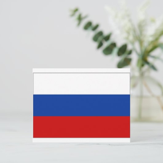 Carte Postale Drapeau national de la Fédération de Russie (Debout devant)