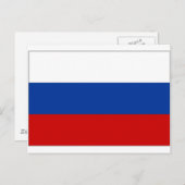 Carte Postale Drapeau national de la Fédération de Russie (Devant / Derrière)
