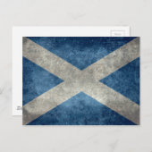 Carte Postale drapeau national de l'Ecosse - version Vintage (Devant / Derrière)
