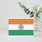 Carte Postale Drapeau national de l'Inde (Debout devant)