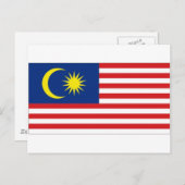 Carte Postale Drapeau national de Malaisie (Devant / Derrière)