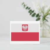 Carte Postale Drapeau national de Pologne (Debout devant)