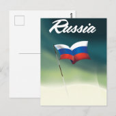 Carte Postale Drapeau national de Russie (Devant / Derrière)