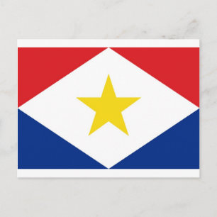 Carte Postale Drapeau national de Saba