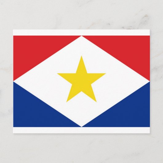 Carte Postale Drapeau national de Saba (Devant)