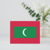 Carte Postale Drapeau national des Maldives (Debout devant)