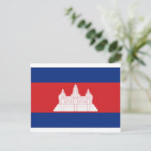 Carte Postale Drapeau national du Cambodge (Debout devant)