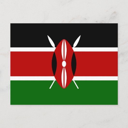 Carte Postale Drapeau national du Kenya (Devant)