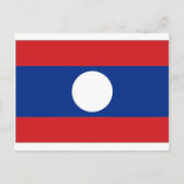 Carte Postale Drapeau national du Laos (Devant)