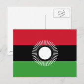 Carte Postale Drapeau national du Malawi (Devant / Derrière)