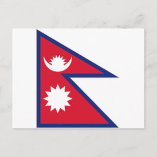 Carte Postale Drapeau national du Népal