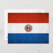 Carte Postale Drapeau national du Paraguay (Devant / Derrière)
