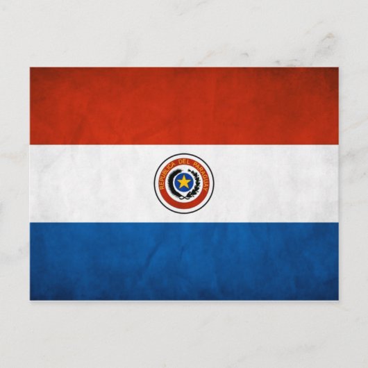 Carte Postale Drapeau national du Paraguay (Devant)
