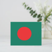 Carte Postale Drapeau national patriotique Bangladesh (Debout devant)