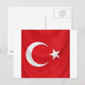 Carte Postale drapeau national turc (Devant / Derrière)