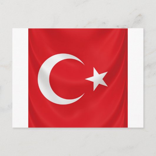 Carte Postale drapeau national turc (Devant)