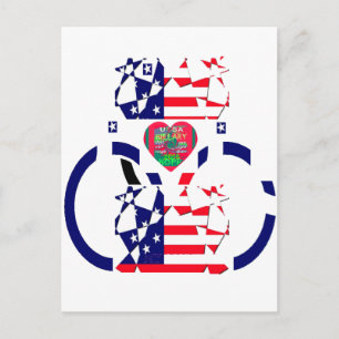 Carte Postale Drapeau national USA Espoir Beau Design Incroyable