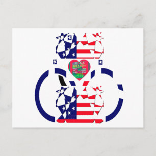 Carte Postale Drapeau national USA Espoir Beau Design Incroyable