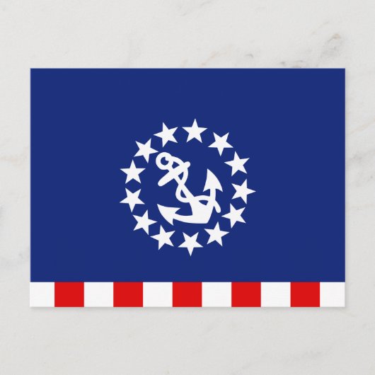 Carte Postale Drapeau nautical américain du yacht (Devant)