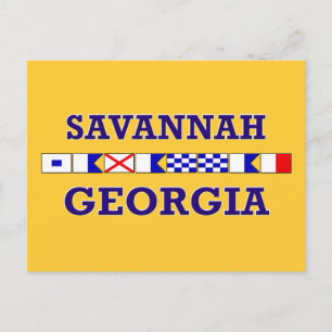 Carte postale Drapeau Nautique Savannah