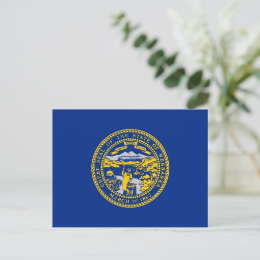 Carte Postale Drapeau Nebraskan, Drapeau du Nebraska (Debout devant)