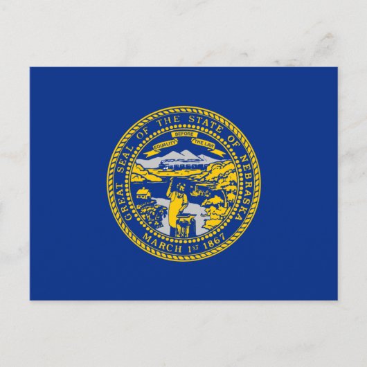 Carte Postale Drapeau Nebraskan, Drapeau du Nebraska (Devant)