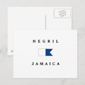 Carte Postale Drapeau Negril Jamaica Alpha Dive (Devant / Derrière)