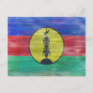 Carte Postale Drapeau néo-calédonien en détresse