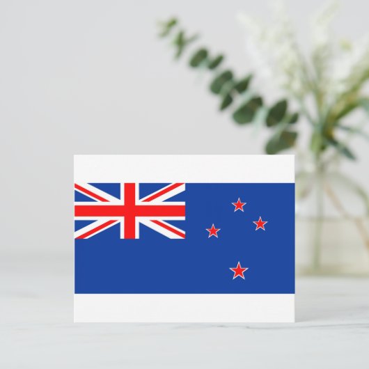 Carte Postale Drapeau néo-zélandais (Debout devant)