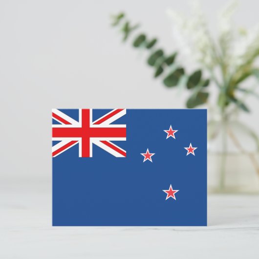 Carte Postale Drapeau néo-zélandais (Debout devant)