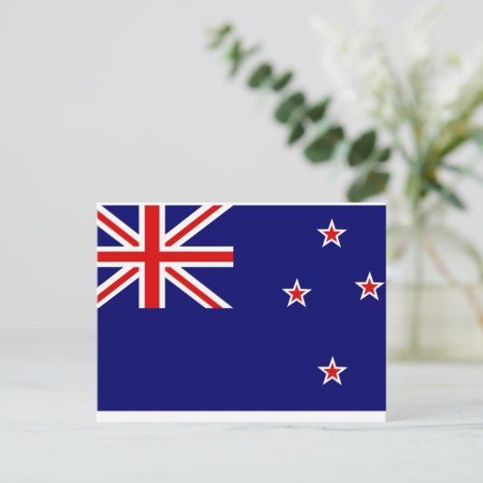 Carte Postale Drapeau néo-zélandais (Debout devant)