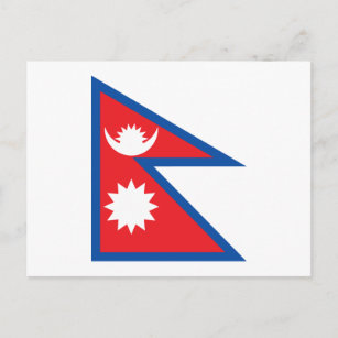 Carte postale drapeau Népal