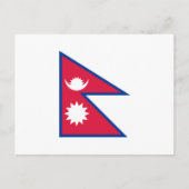 Carte Postale Drapeau népalais, Drapeau du Népal (Devant)