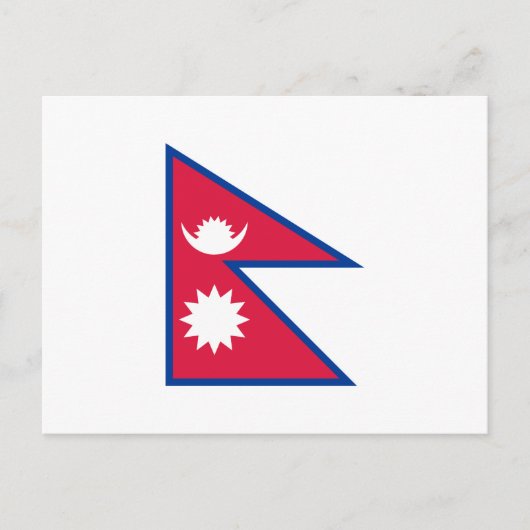 Carte Postale Drapeau népalais, Drapeau du Népal (Devant)