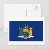 Carte postale Drapeau New York (Devant / Derrière)