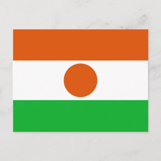Carte Postale Drapeau nigérien, Drapeau du Niger (Devant)