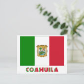 Carte Postale Drapeau non officiel de Coahuila (Debout devant)