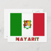 Carte Postale Drapeau non officiel de Nayarit (Devant / Derrière)