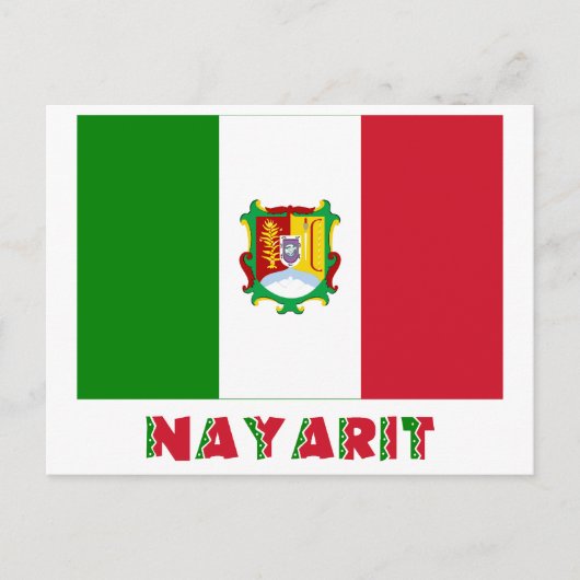 Carte Postale Drapeau non officiel de Nayarit (Devant)