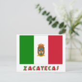 Carte Postale Drapeau non officiel de Zacatecas (Debout devant)