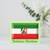 Carte Postale Drapeau Nordrhein-Westfalen Gem (Debout devant)