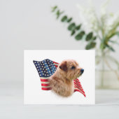 Carte Postale Drapeau Norfolk Terrier (Debout devant)