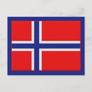 Carte Postale Drapeau norvégien