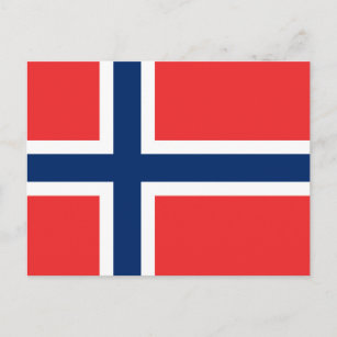 Carte Postale Drapeau norvégien