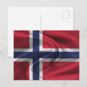 Carte Postale Drapeau norvégien (Devant / Derrière)
