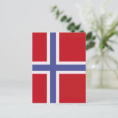 Carte Postale Drapeau norvégien (Debout devant)