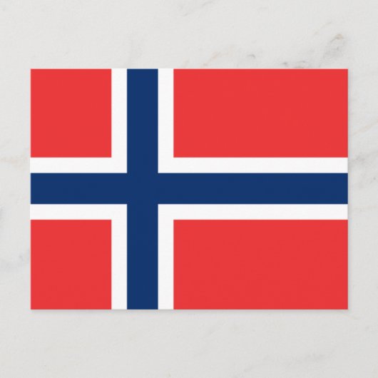 Carte Postale Drapeau norvégien, Drapeau norvégien (Devant)