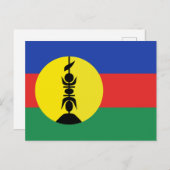 Carte Postale Drapeau Nouvelle-Calédonie - Drapeau de la Nouvell (Devant / Derrière)